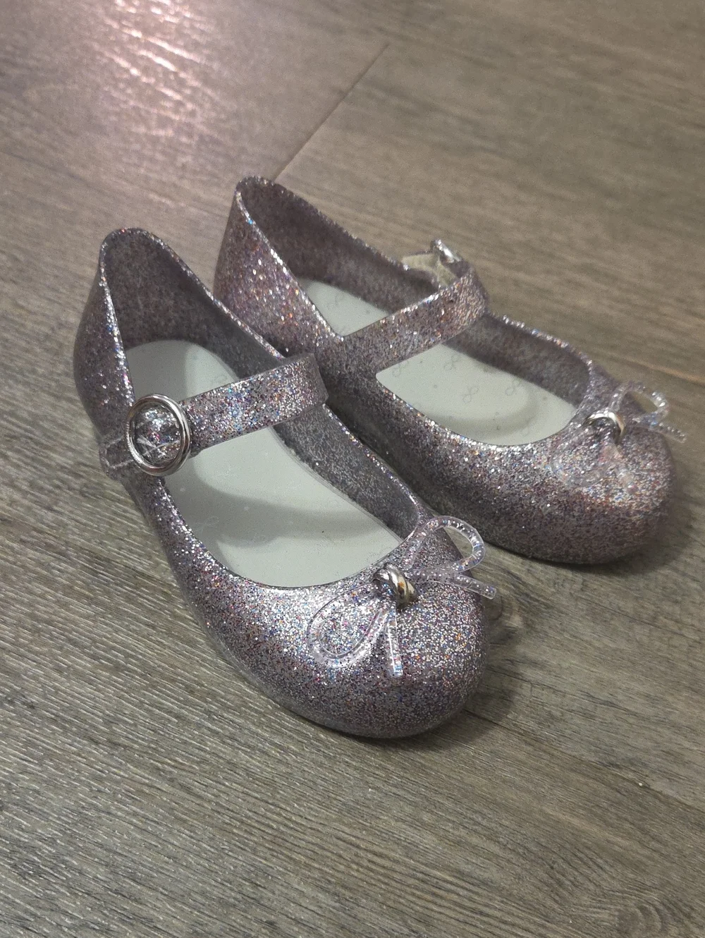 Mini Melissa • Glitter Mary Jane Shoes with Bow